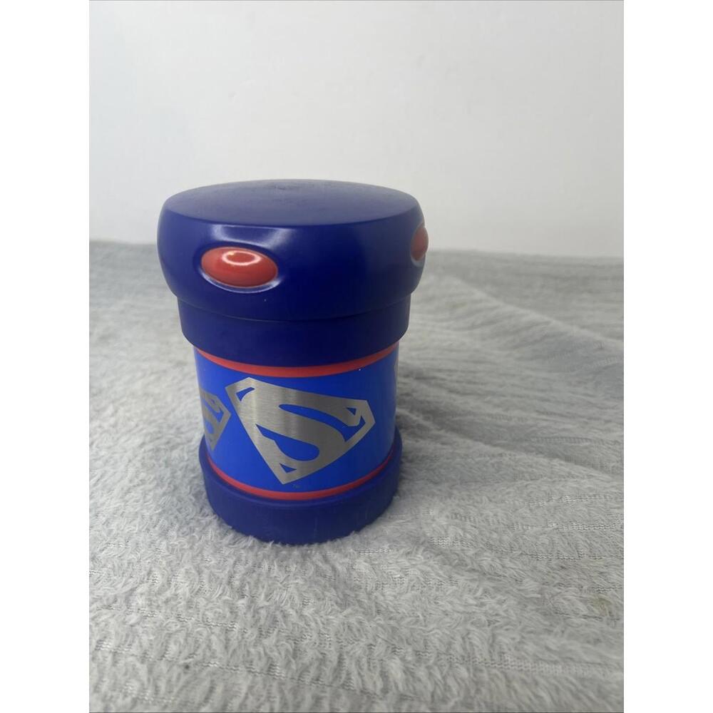 Thermos Funtainer Blue Superman Logo 10 oz Hot Cold Food Drink Container Jar Mug